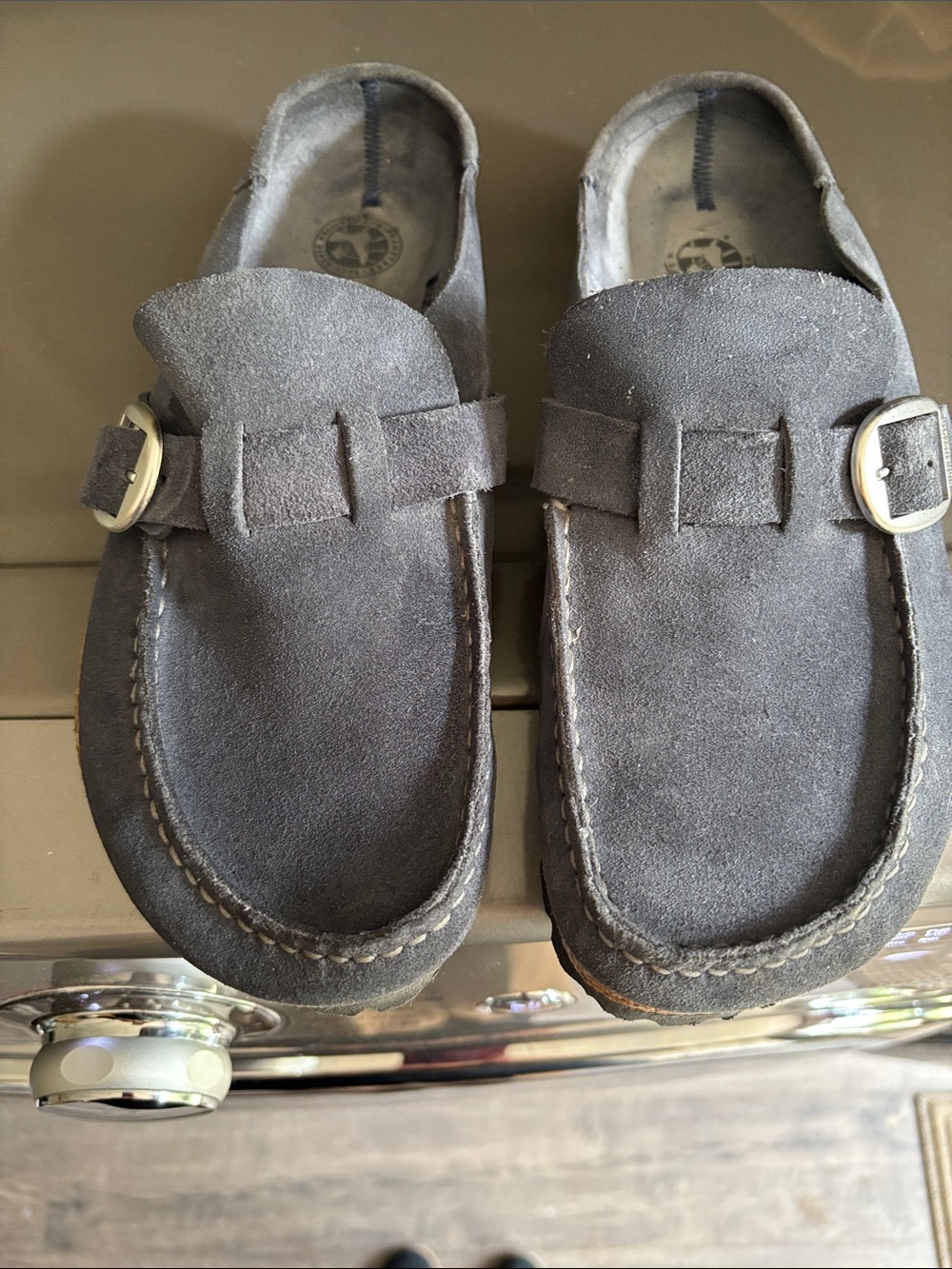Women, Birkenstock Buckley blue Suede Loafers size 39